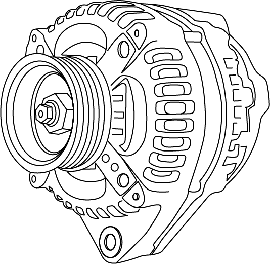 Alternator wire drawing